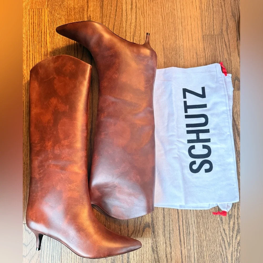 SCHUTZ Maryana Lo Brown Boot - Picture 5 of 9